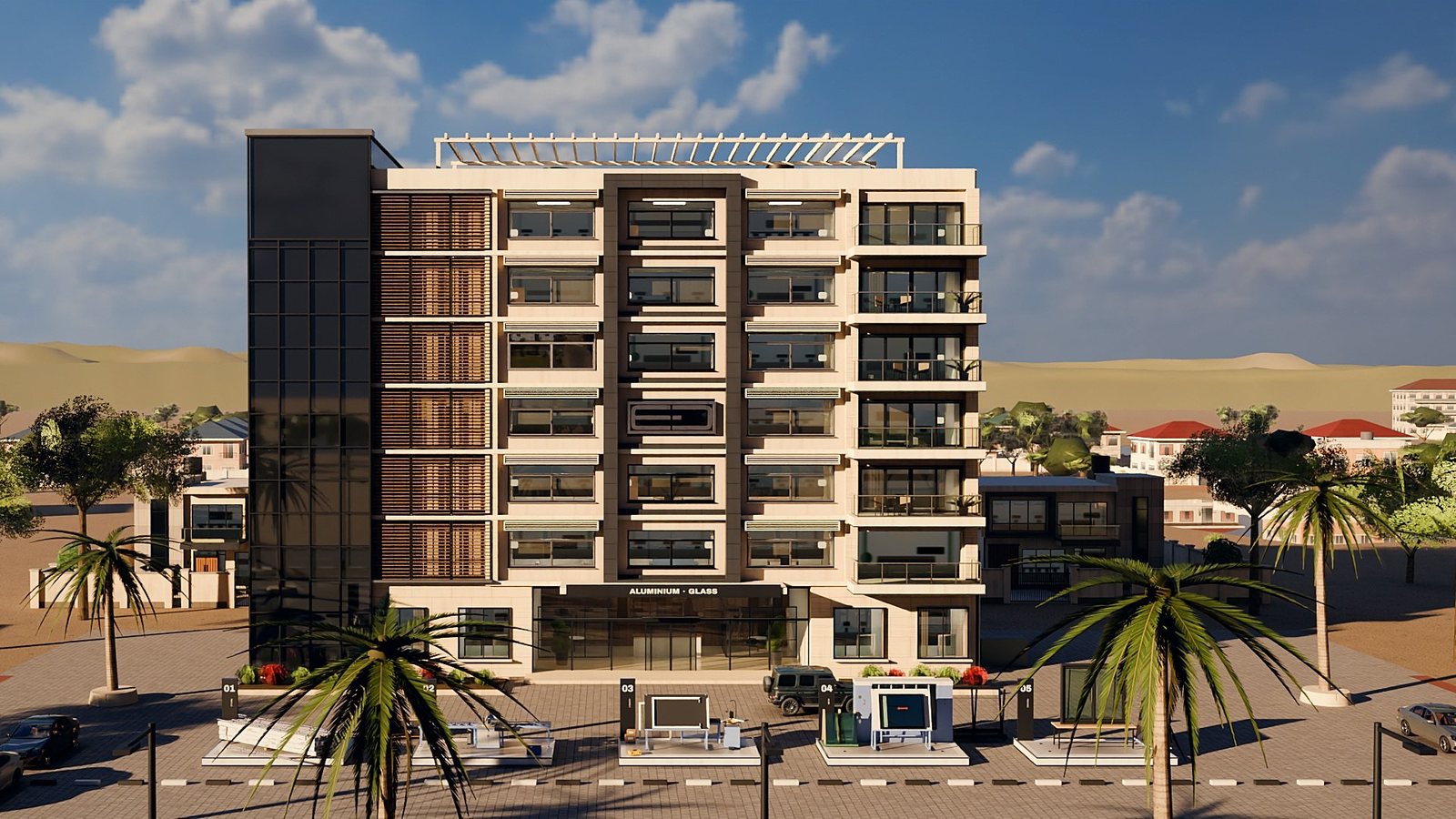 The Euro Decor showcase building in 3D